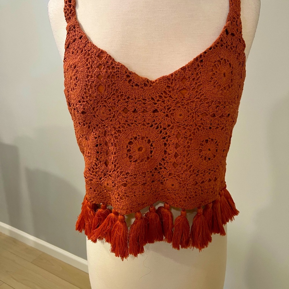 NWT Crochet Crop Top